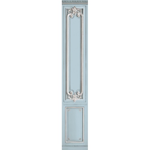 Light blue pastel narrow panel with Haussmann panelling 52cm