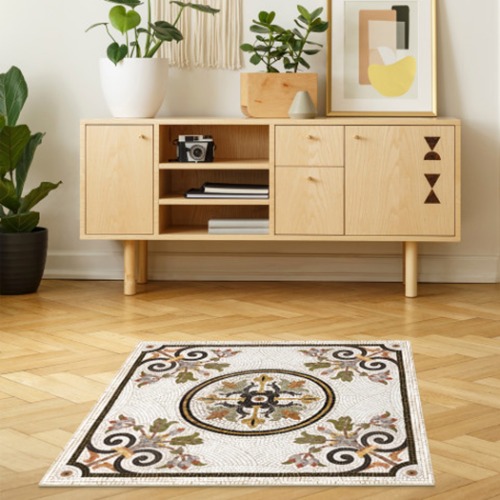 Vinyl mosaic rug Helena - Table size