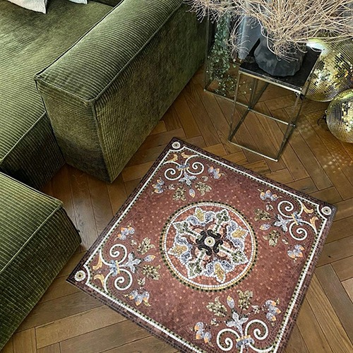 Vinyl mosaic rug Assia - Table size