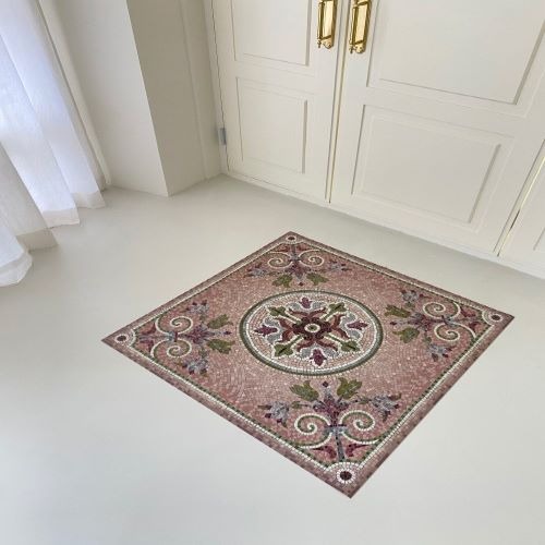 Vinyl mosaic rug Flora - Table size