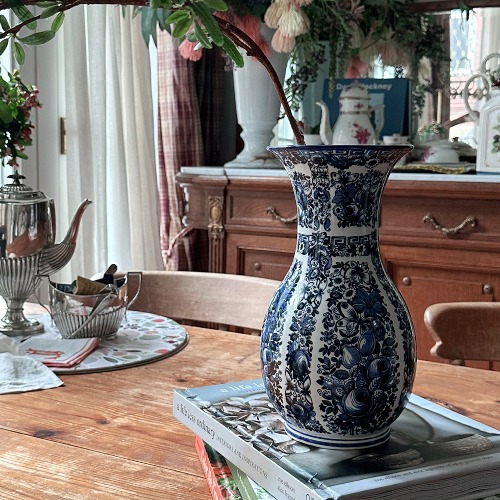 Royal Blue Floral Vase